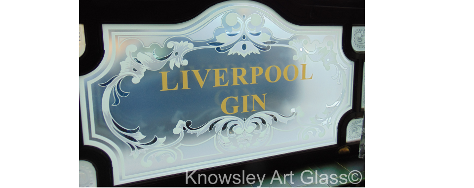 pub etched glass restraunt
