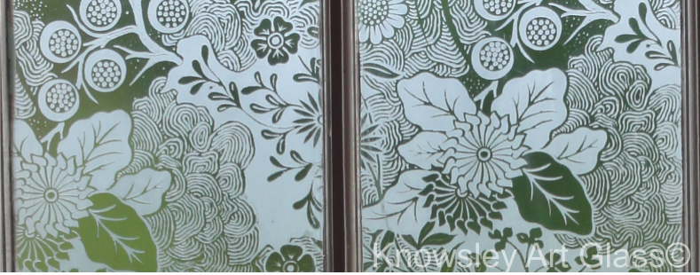 Close-up of frosted glass texture showing matte finish