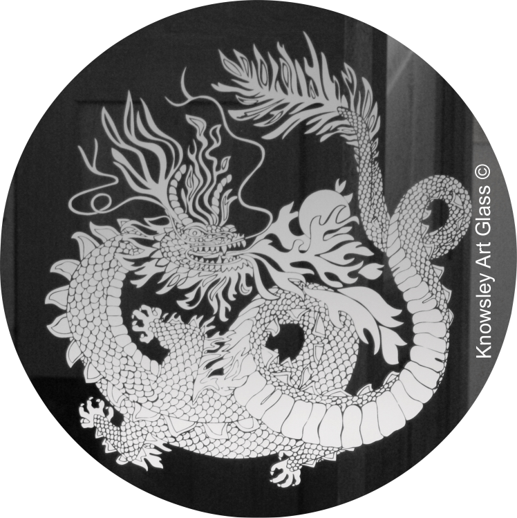 etched glass Restraunt Logo