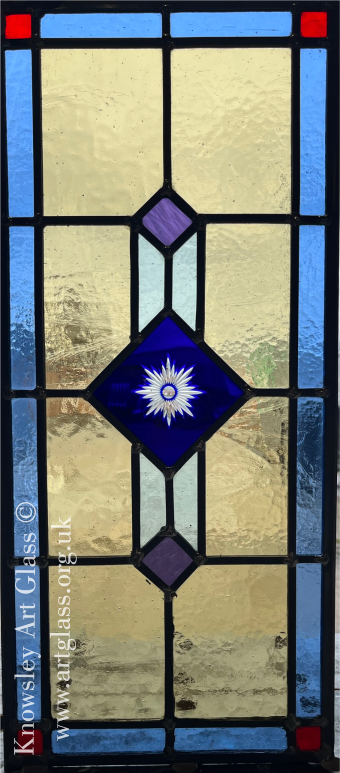 discounted downham stained glass brilliant cut panel