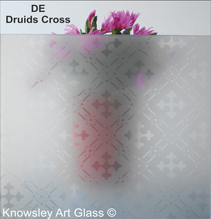 druids cross acid etched design