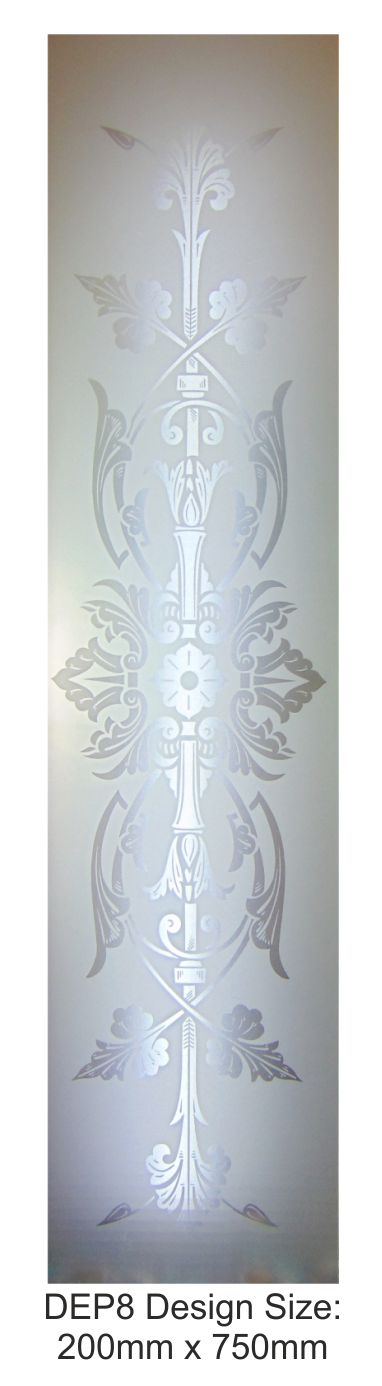 acid etched frosted glass panels