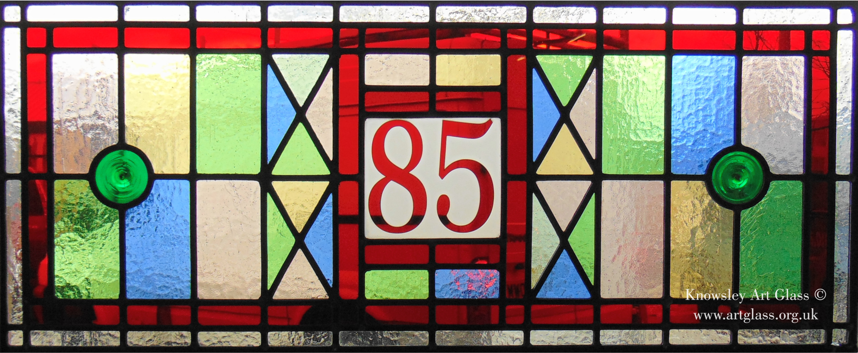 stained glass house number