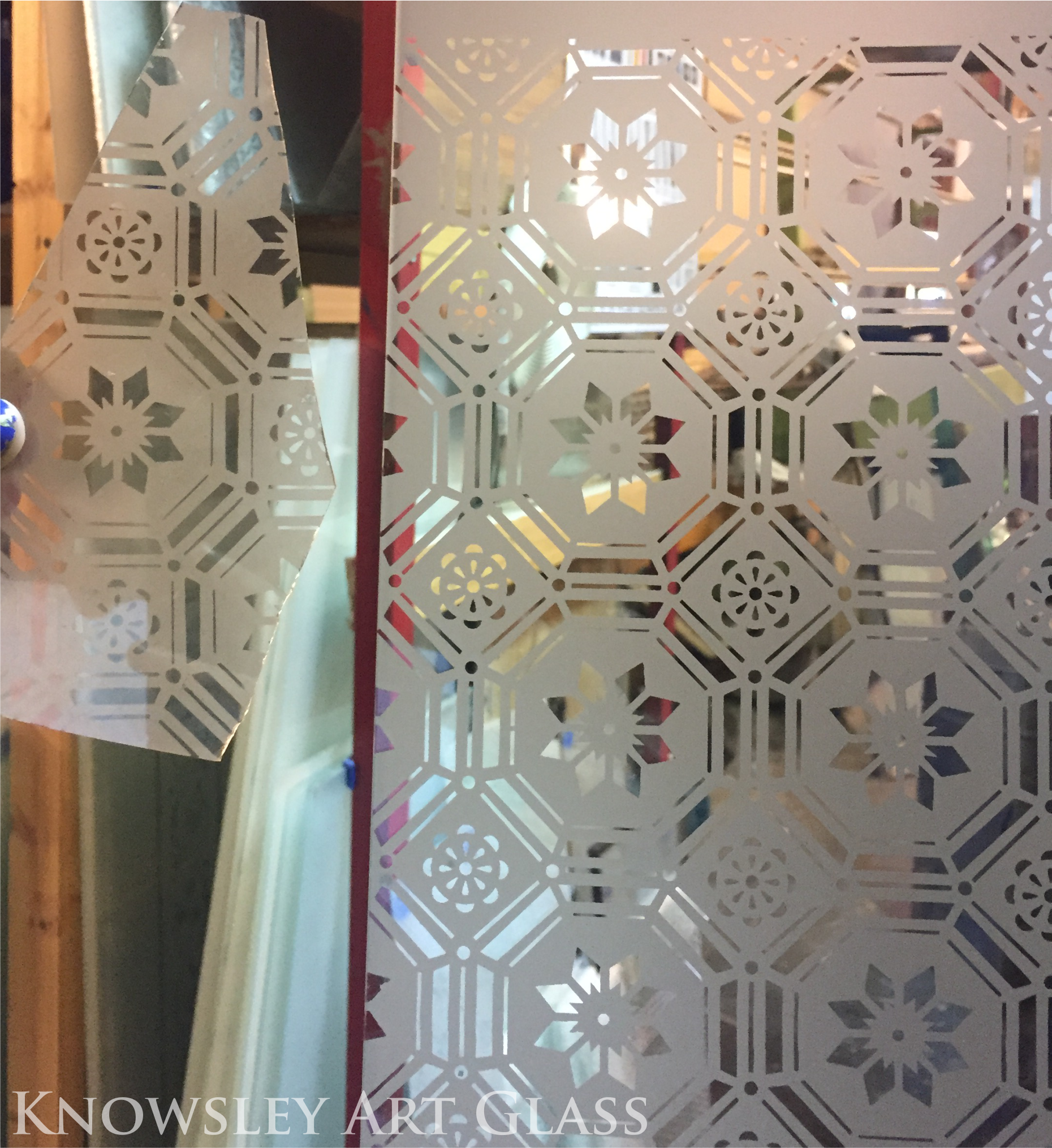 bespoke etched glass design