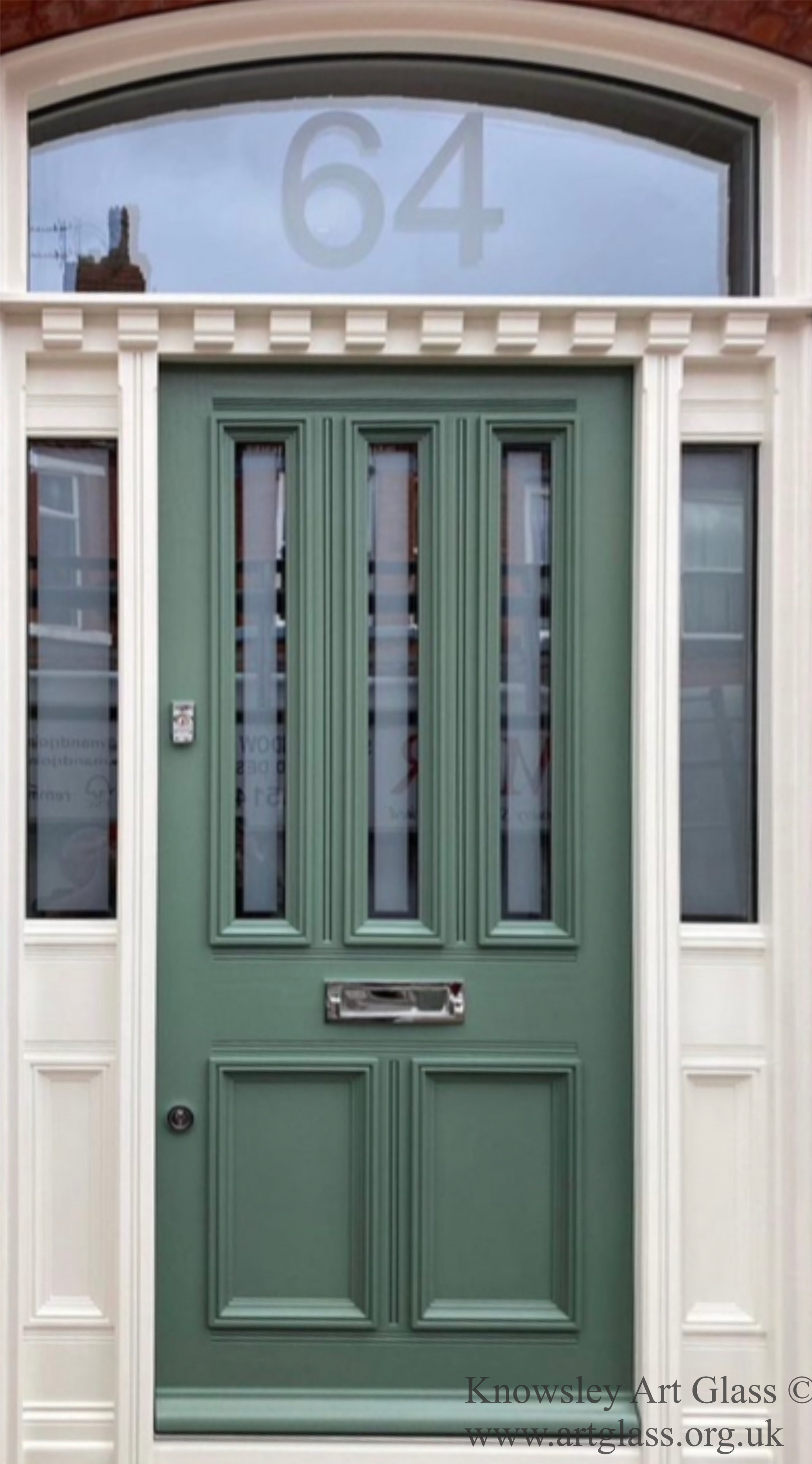 etched front door glass