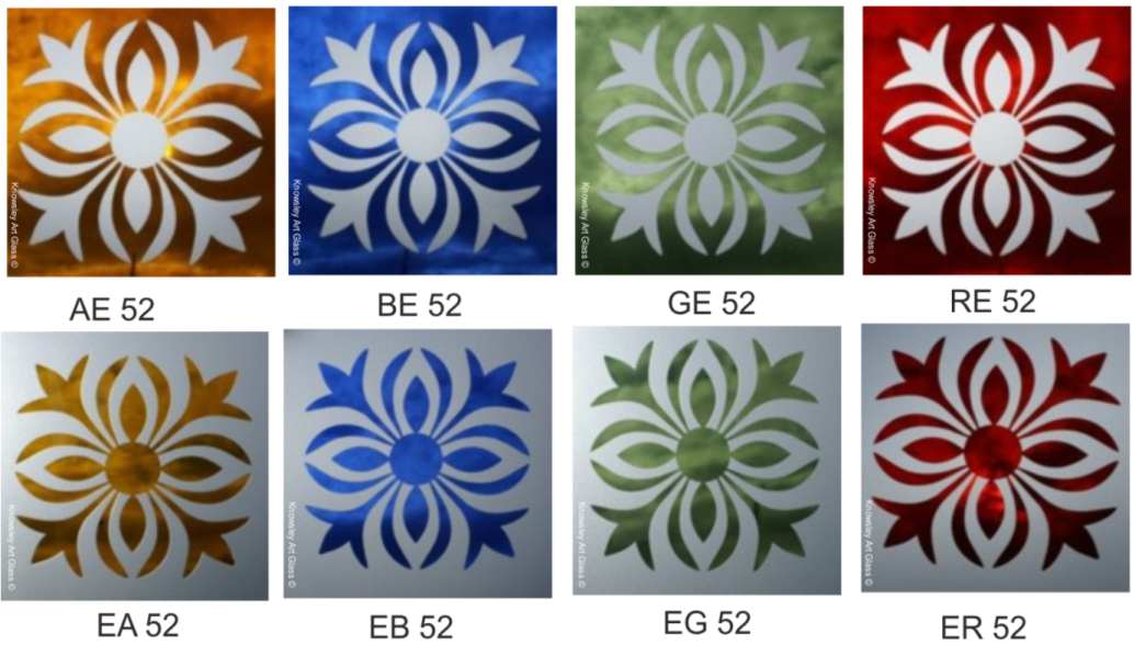 glass corners coloured floral